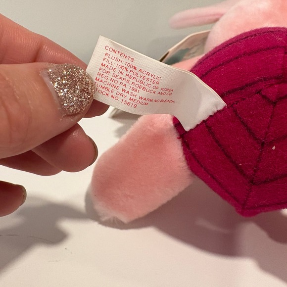 Vintage 1991 Sears Piglet Plush Christmas Holiday‎ Disney Beanbag Toy - Picture 6 of 12